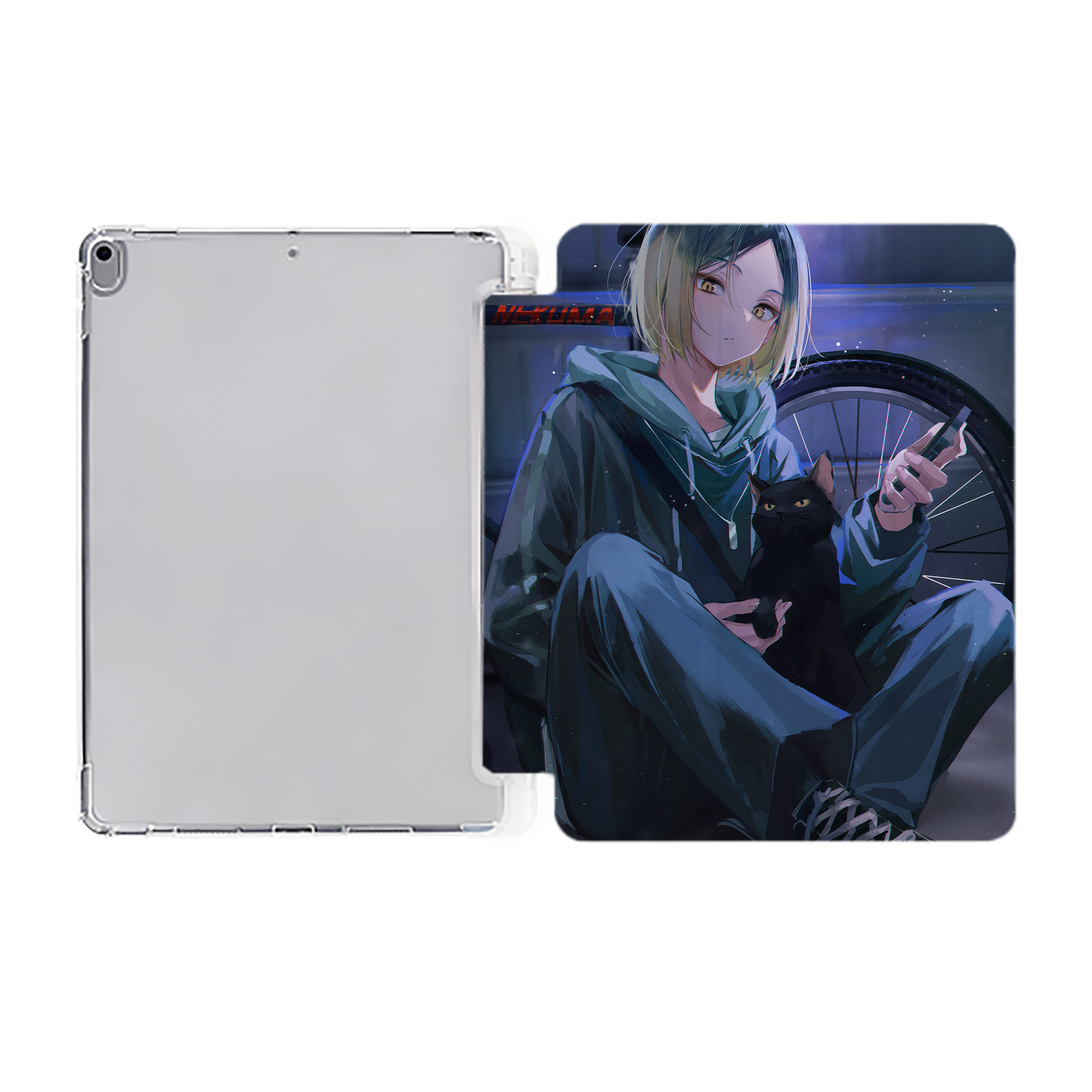 （画像用） ハイキュー!! Haikyu!! IPad ケース ペン収納付き 三つ折りスタンド PUレザー×シリコン 対応機種9.5/10.5/10.9インチ